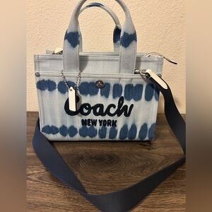 Coach Cargo 26 with Tie-Dye Blue Denim Convertible Handbag